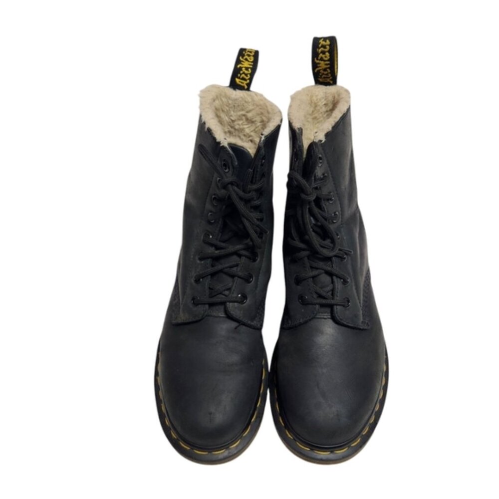 Dr. Martens Serena Black Fur-Lined Women's Boots